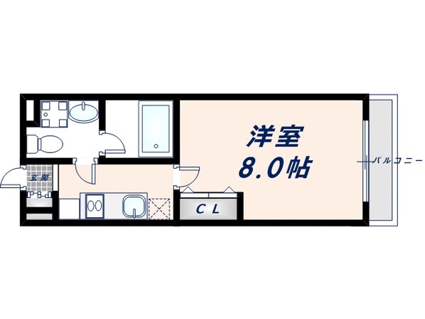 長瀬駅 徒歩10分 1階の物件間取画像